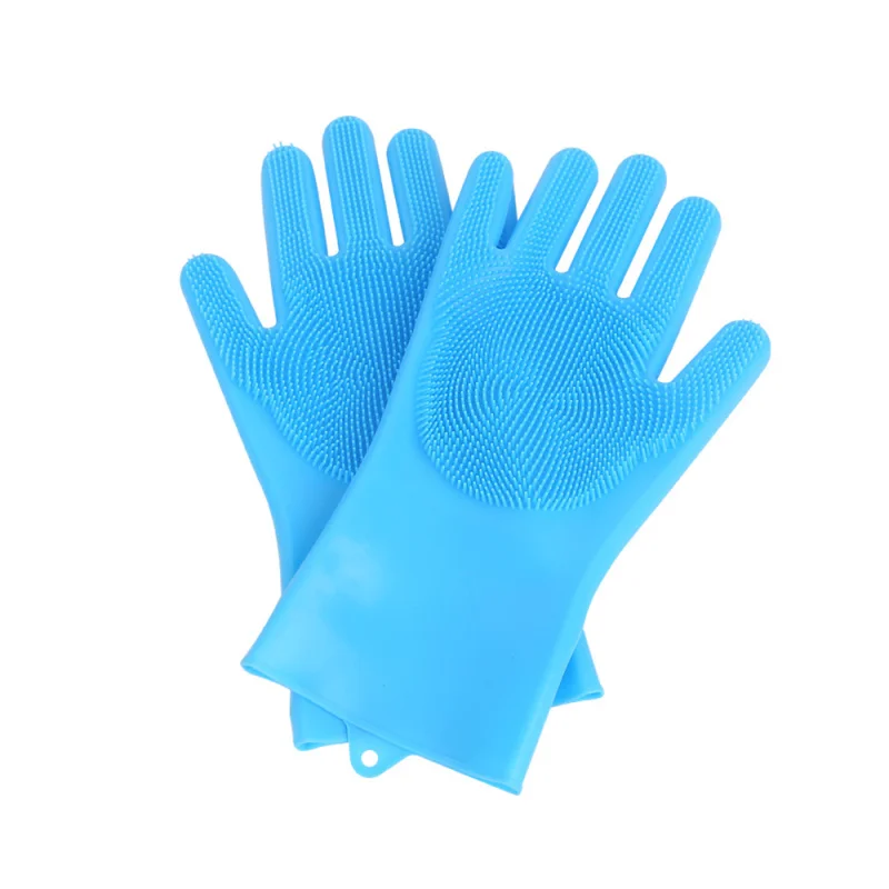 1pair Pet Grooming Gloves Silicone Dog Clean Wash Tools