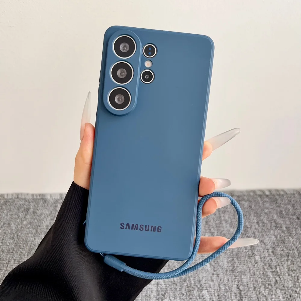 Liquid Silicone Lanyard Case with Camera Protector by Samsung