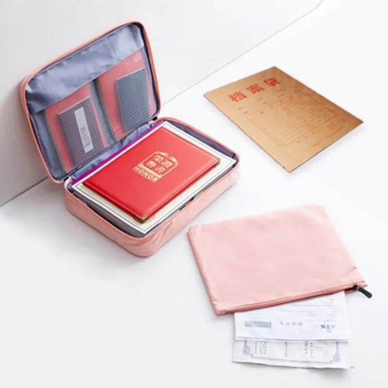 Document Organizer Briefcase A4 File Folder Holder Men's Women's Bag Cover Purse Passport Home Safe Functional File Storage Case