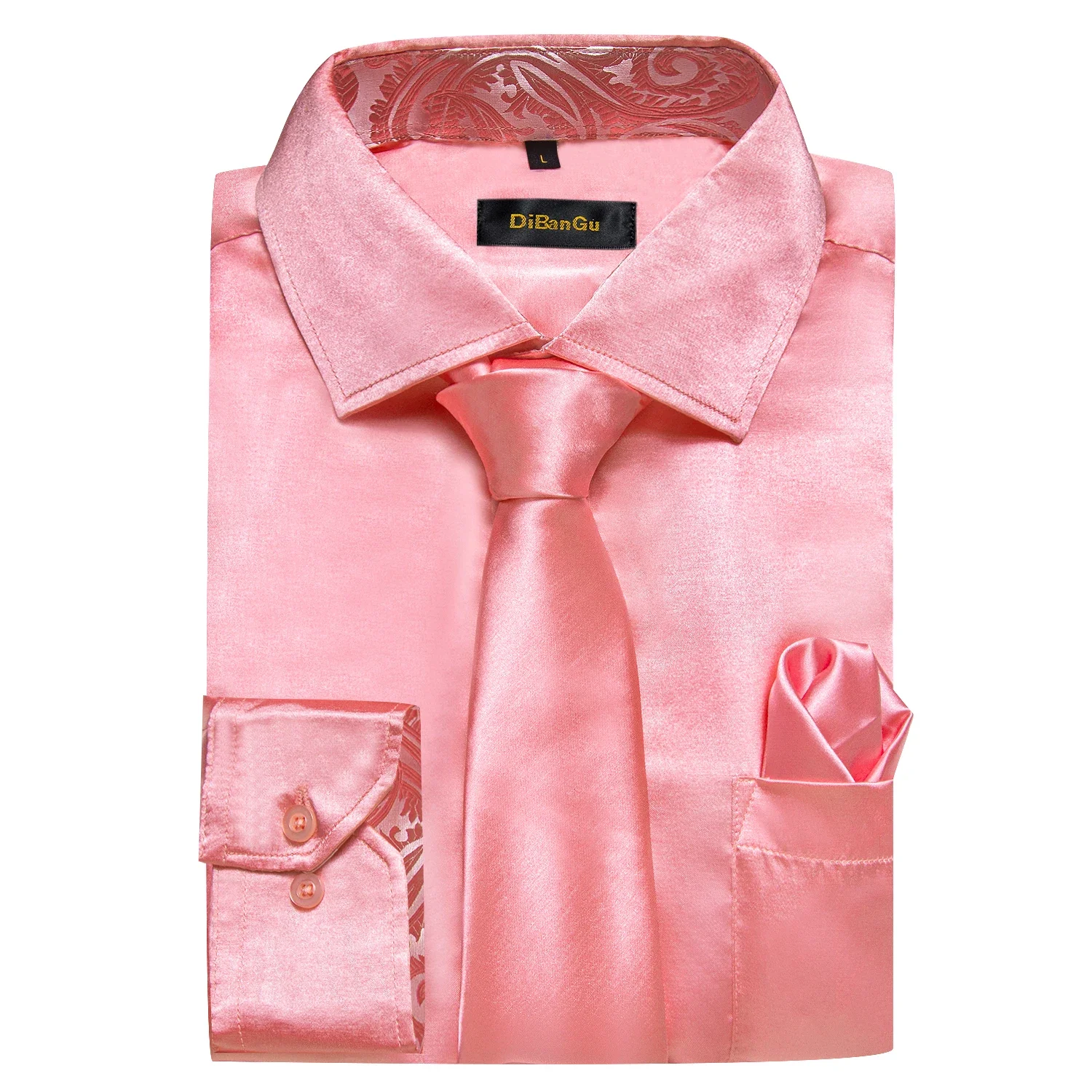 Men's Purple Satin Luxury Dress Shirts Silk Smooth Soild Wedding Party Social Tuxedo Prom Shirt Long Sleeve Top Casual Men Cloth