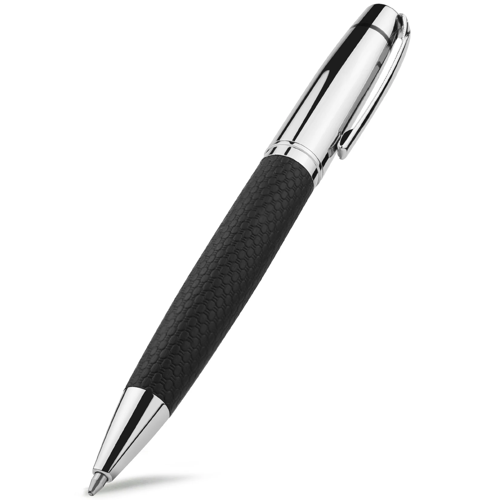 STONEGO PU Leather Ballpoint Pen Anti-slip Retractable Rollerball Pens Smooth Writing Roller Ball Pen Elegant Executive Pen