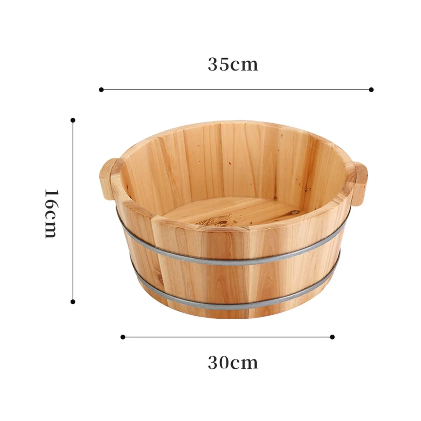 Wood Footbath Basin Foot Soaking Bath Basin Foot Bath Bucket Footbathing Home Supplie Sooth Surface Soaking Tub