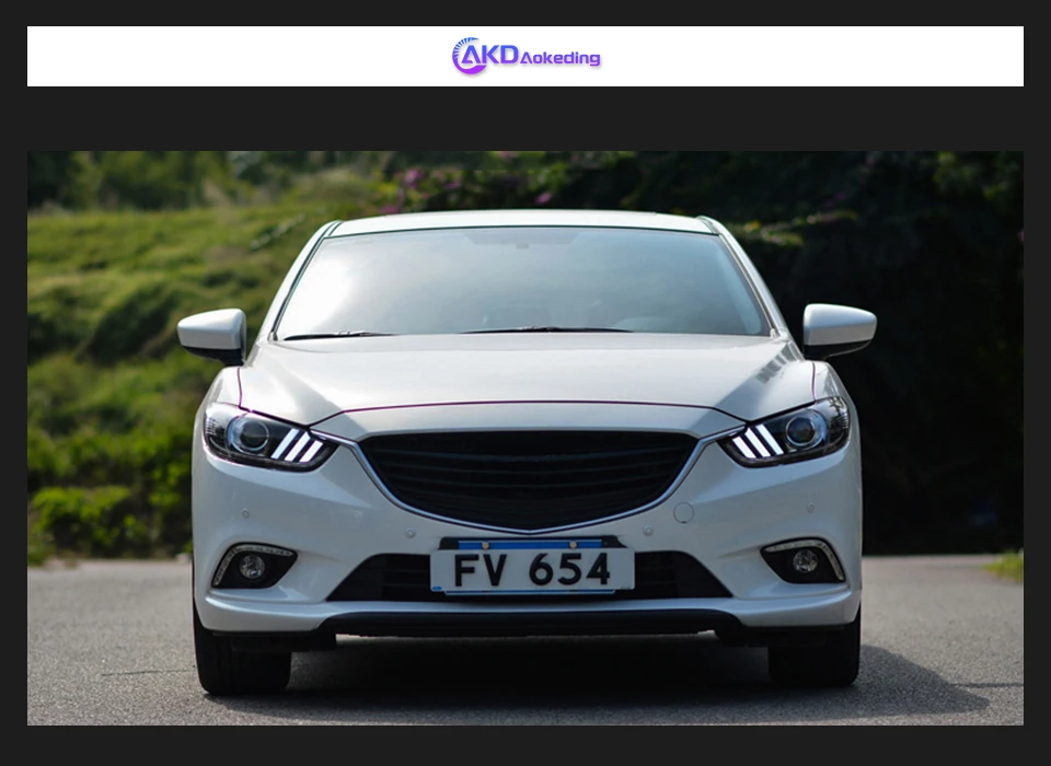 AKD Head Lamp for Mazda 6 Atenza LED Headlight 2013-2016 Headlights Mazda6 DRL Turn Signal High Beam Angel Eye Projector
