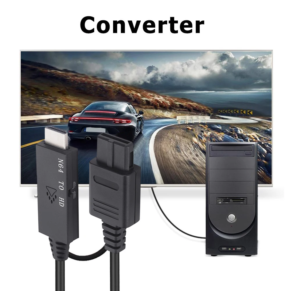 닌텐도 64 HDMI 호환 컨버터 어댑터 케이블, SNES, NGC, SFC용 플러그 앤 플레이 액세서리, 1m HD 케이블 어댑터