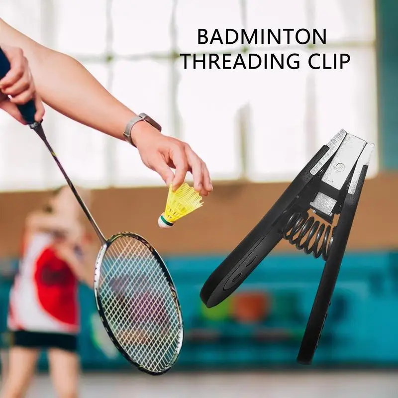 Badminton Stringing Clamp Tennis Ball Machine Stringing Clamp Portable Alloy Tennis Ball Manual Tools For Repairing badminton stringing clamp