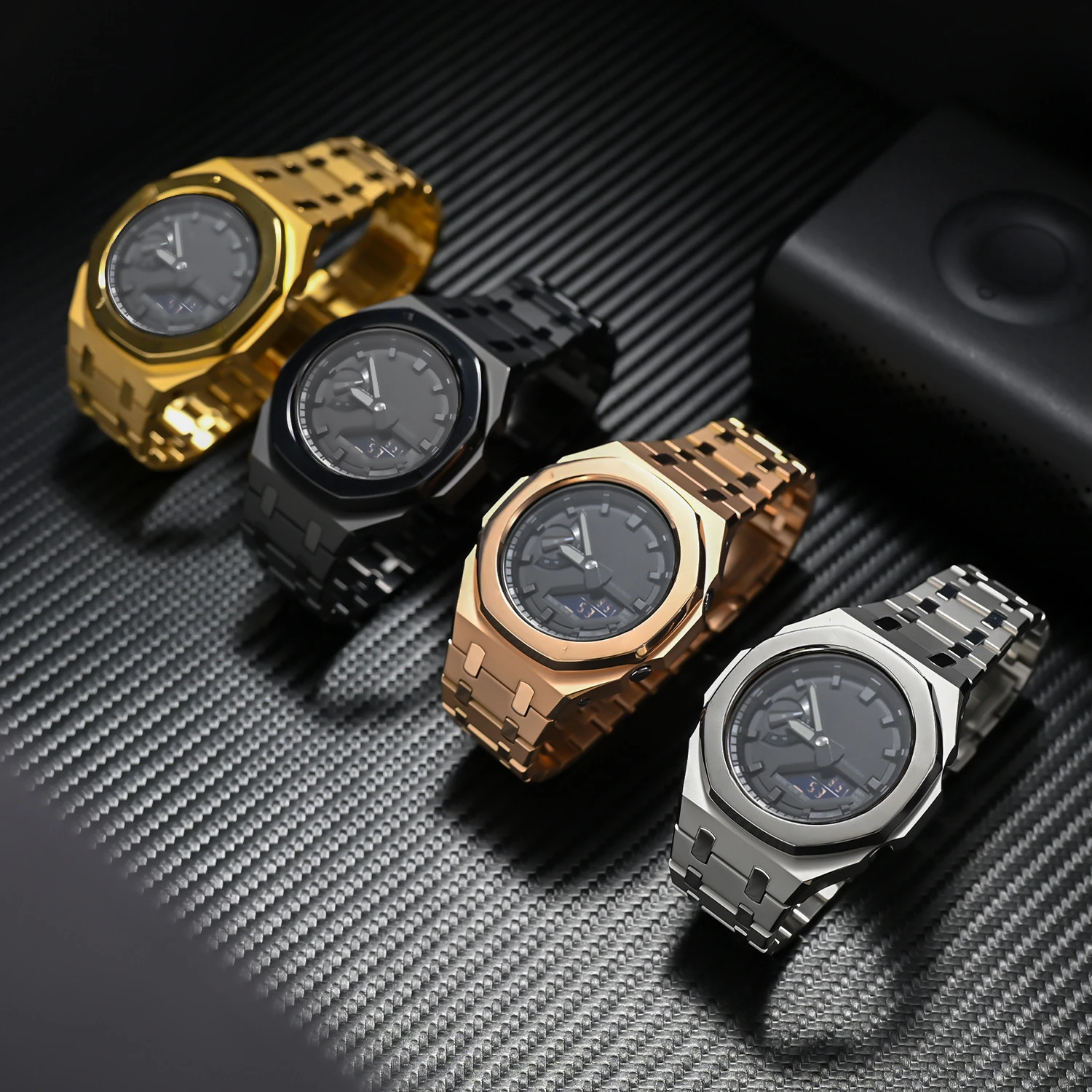 GEN4 GEN5 Mod Kit For Casioak GA2100 GA-B2100 Metal Bezel With Screw Modification 5th 4th Generation Steel Case StrapGA2100 2110