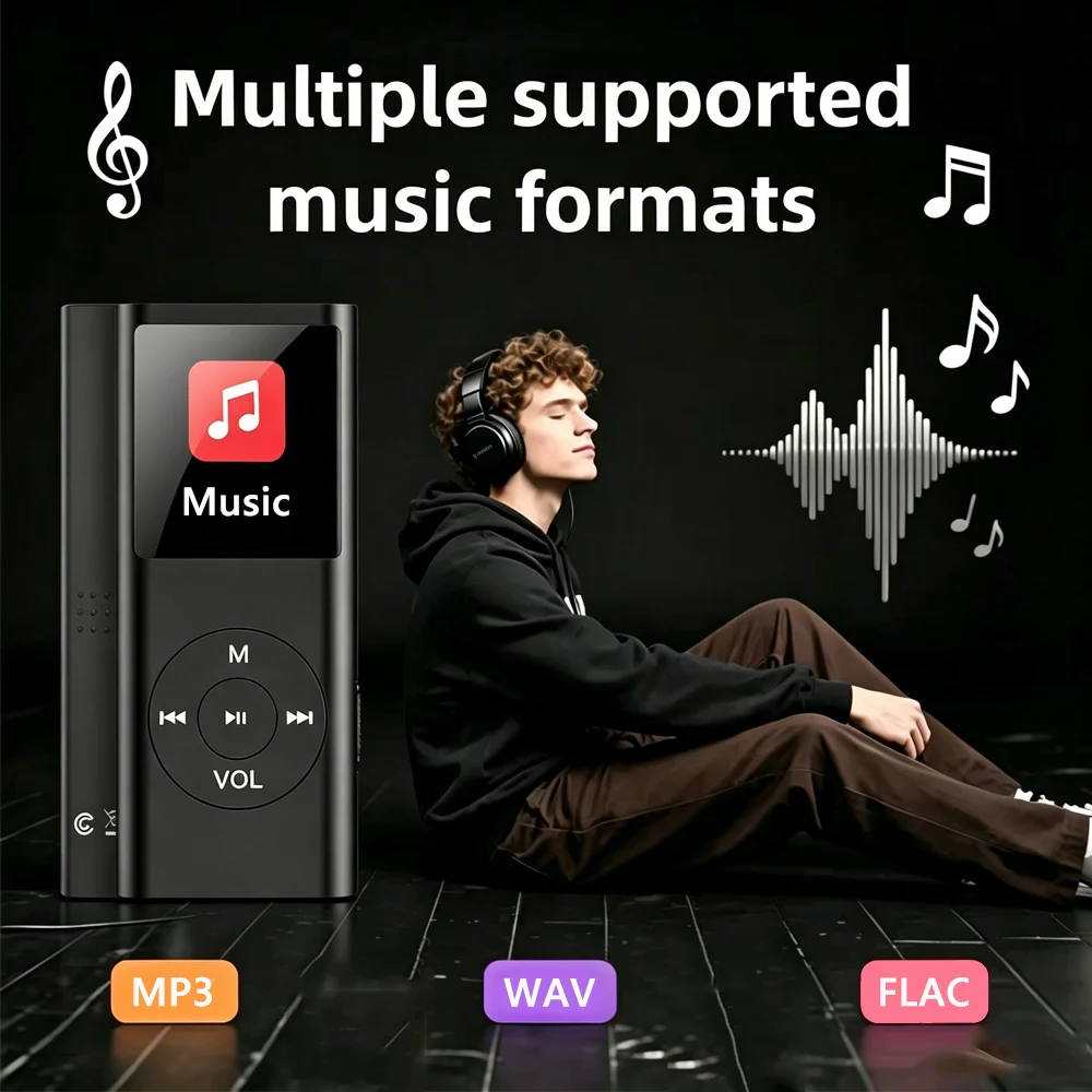 KEBIDU 미니 MP3 플레이어 휴대용 워크맨 IPS HD 디스플레이 TF FM 라디오 전자책 녹음 하이파이 무손실 블루투스 음악 플레이어 Mini MP3 Player Portable Walkmen Bluetooth Music Player
