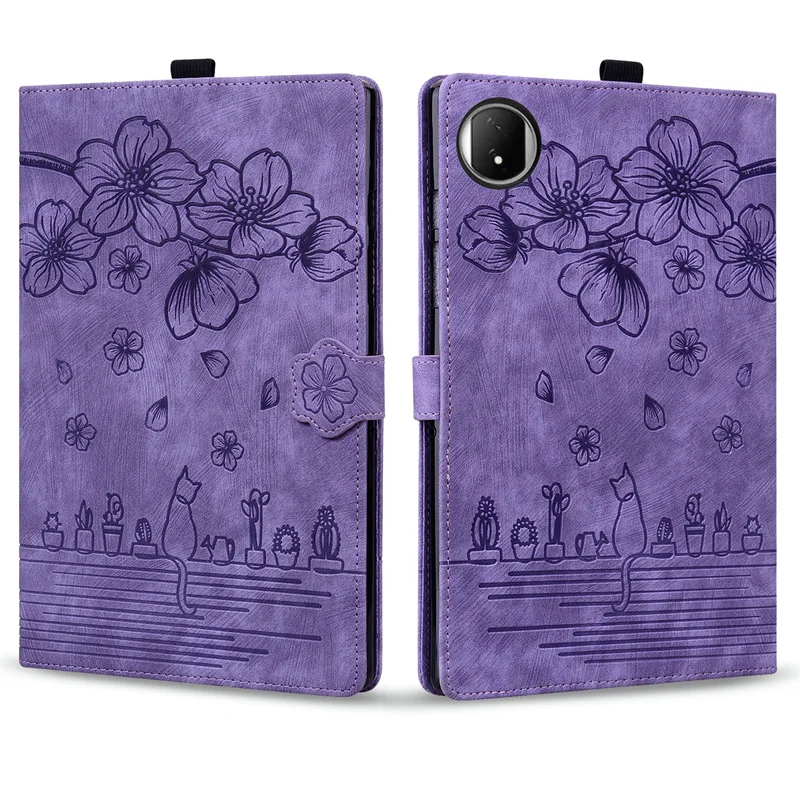 Embossed PU Leather Stand Wallet Cover