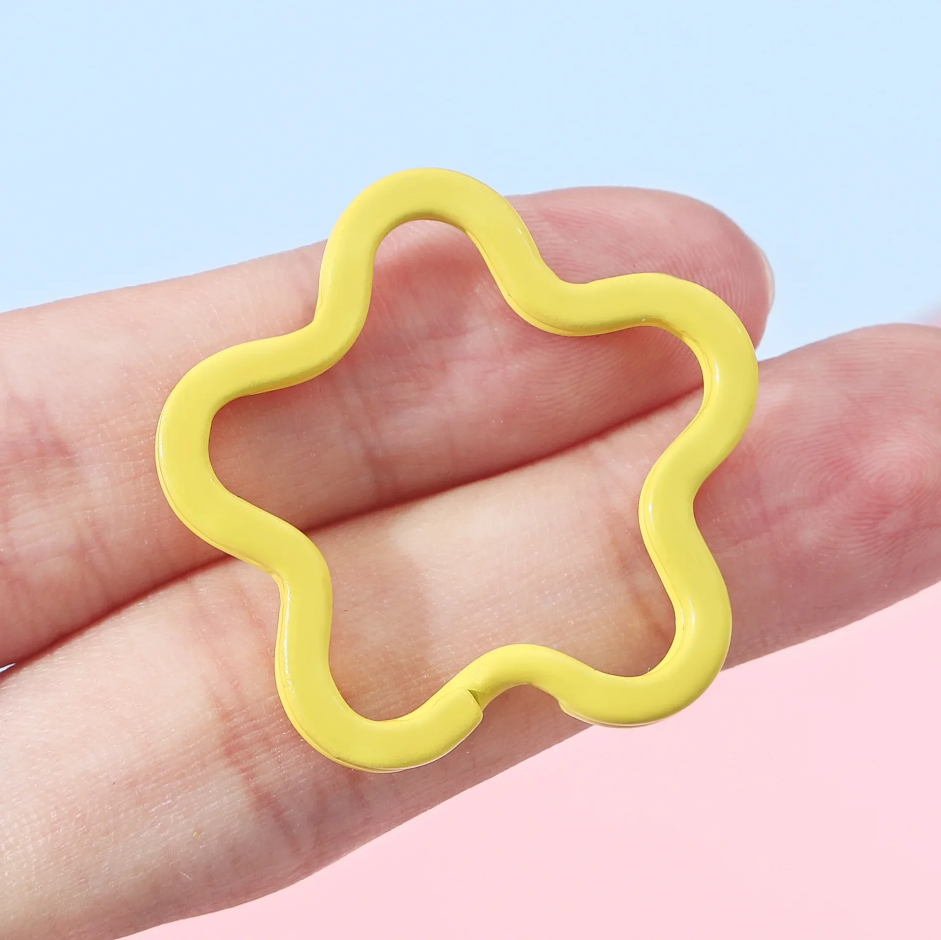크리에이티브 DIY 수제 키체인 액세서리, 하트 모양 오각형 별, 매화 모양, 꽃 모양, 키홀더 정리함
