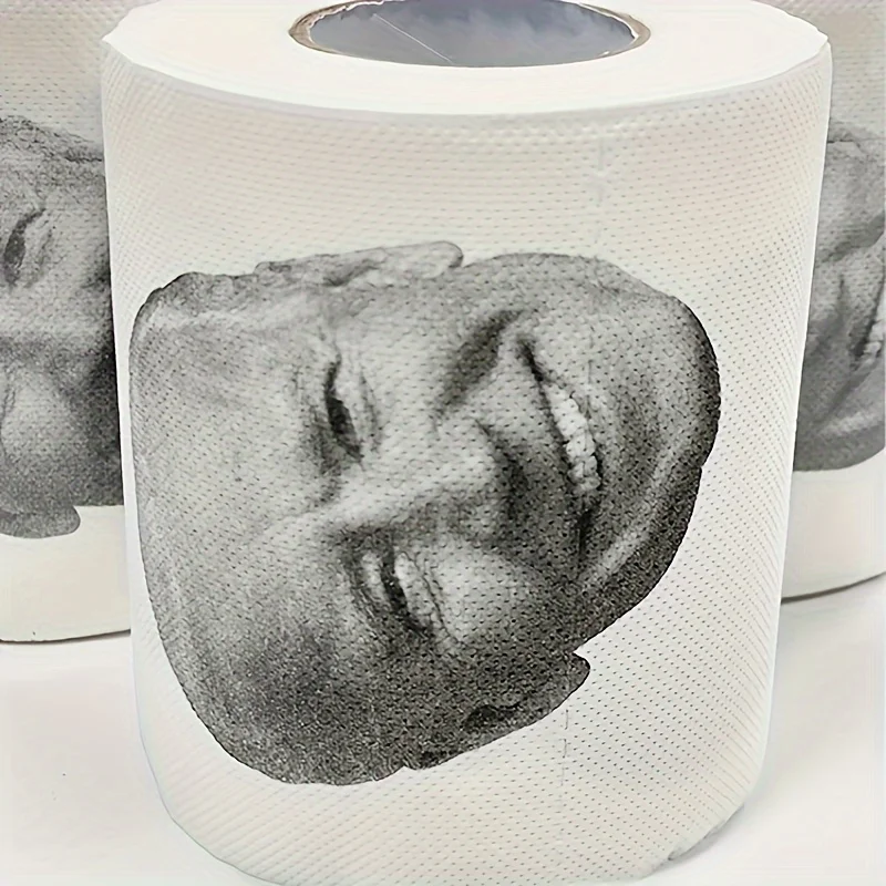 Novelty Printed Facial Tissue Paper Roll, 10 Rolls, Fun Party Festive Decor, Original Virgin Wood Pulp