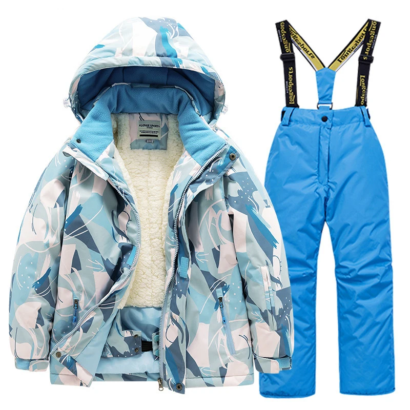 Children Ski Suit Men Women Large Medium Small Children Baby Thick Waterproof Warm Snow Equipment