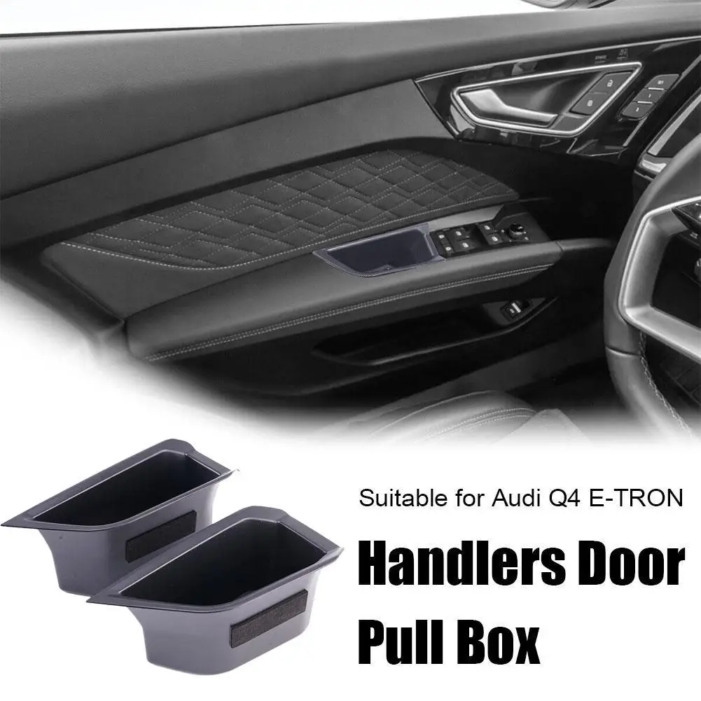 4pcs For Audi Q4 E-tron Front Rear Door Storage Box Handle Armrest