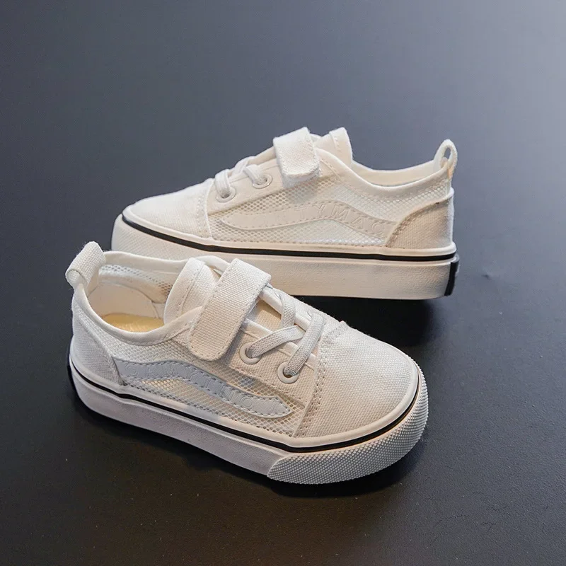 thumbnail image 1 of Babycanva, zapatos informales para niños, malla transpirable, novedad de verano, modelo 2024, zapatos blancos pequeños para niños y mujeres, 1 of 4