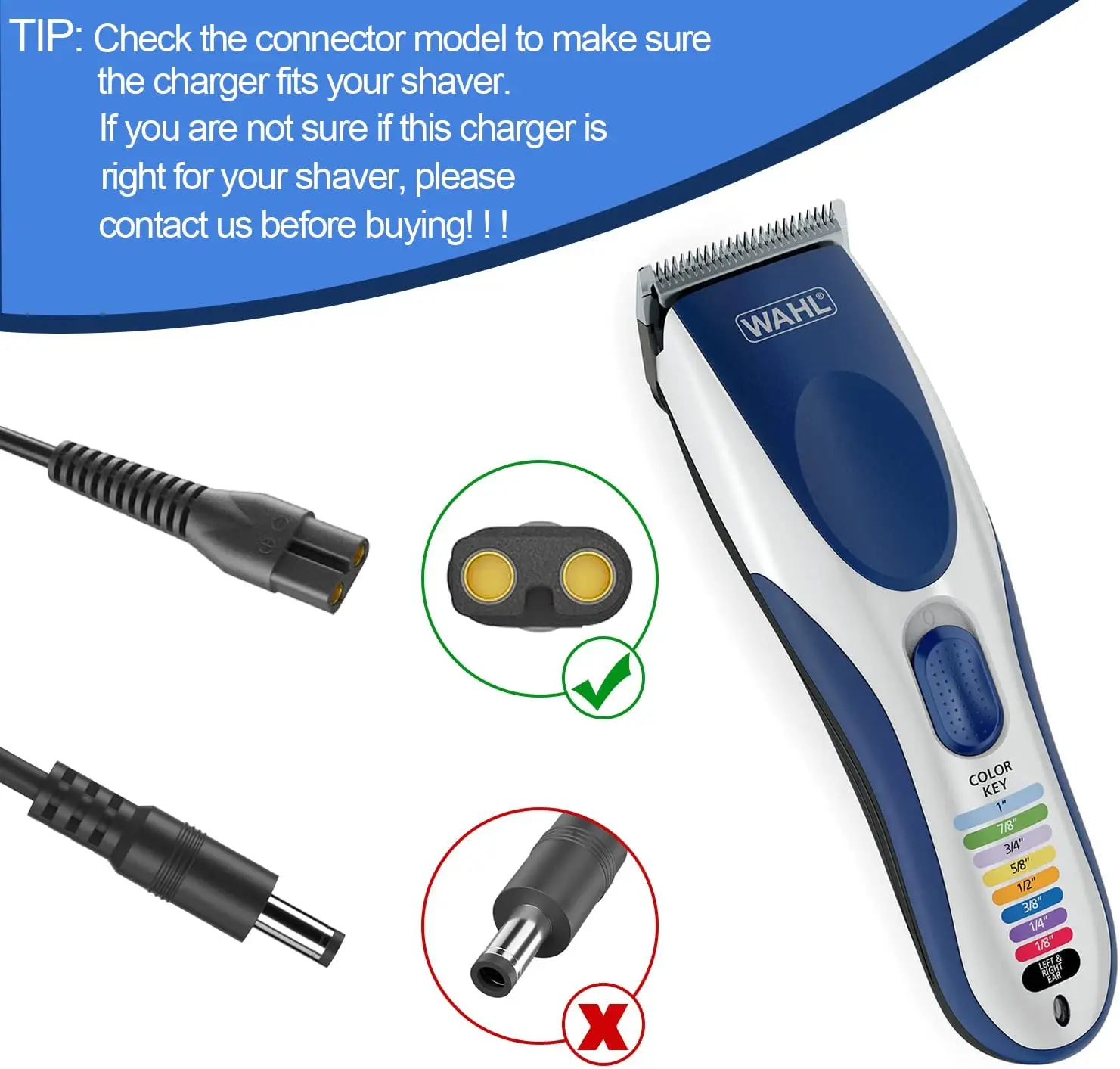 3.5V1A AC Adapter Clipper Charger for Wahl Color Pro Cordless Hair Clipper & Trimmer 9649 Replacement Wahl Power Cord charger adapter power supply adapter battery charger adapter