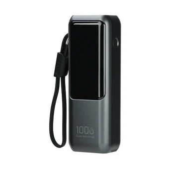Kit Fai-da-Te per Power Bank a Ricarica Rapida 100W con Display Digitale, Caricabatterie Portatile PD 100W per 4 Batterie 21700, Cavo Integrato