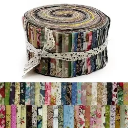 40 - Piece Jelly Roll Cotton Fabric Strips for Quilting and DIY Crafts (40pcs)