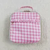 Wholesale Baby Girl Ruffle Plaid Lunch Box Travel Daypack Todder Outdoor Portable Kids Children Back To School Checked Bag 1