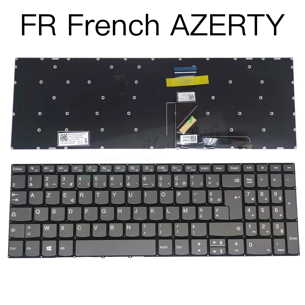 Teclado para Lenovo Ideapad 17ada05 17ada6 17adc6 317are05 17iml05 17iil05 V17i Azerty Francês - Imagem 5