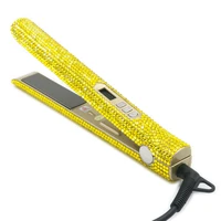 Hair Straightener and Curler Titanium Rhinestone Hair Straightener Iron planchas para el cabello 2 in 1 Straightening Curling 1