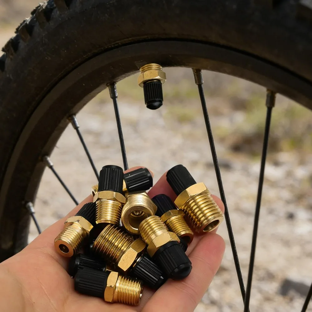유니버셜 황동 타이어 밸브 스템 1/4 NPT 1/8 NPT M10*1 자동차 오토바이 튜브리스 밸브 코어 나사산 하드웨어 솔리드 구리 자동차 부품