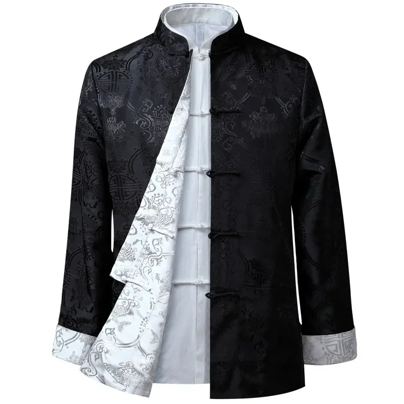 Men Chinese New Dragon Year Shirt Kung Fu Coats Tang Suit Jacket Traditional Chinese Clothing For Men Jackets Hanfu Clothing