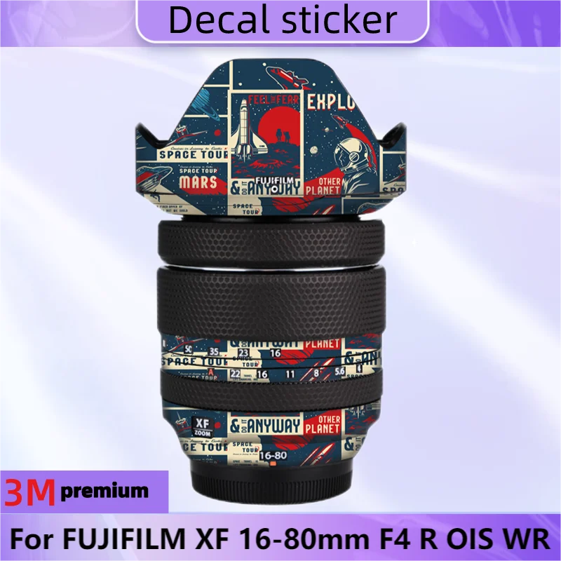 Per Fujifilm Xf 16-80Mm F4 R Ois Wr Lens Sticker Decalcomania Protettiva Per La Pelle Pellicola In Vinile Pellicola Protettiva Antigraffio Xf16-80 F/4