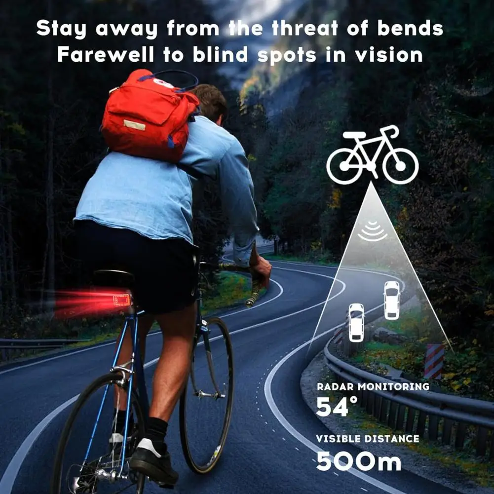 

Яркий задний фонарь для велосипеда, с умным регулируемым режимом