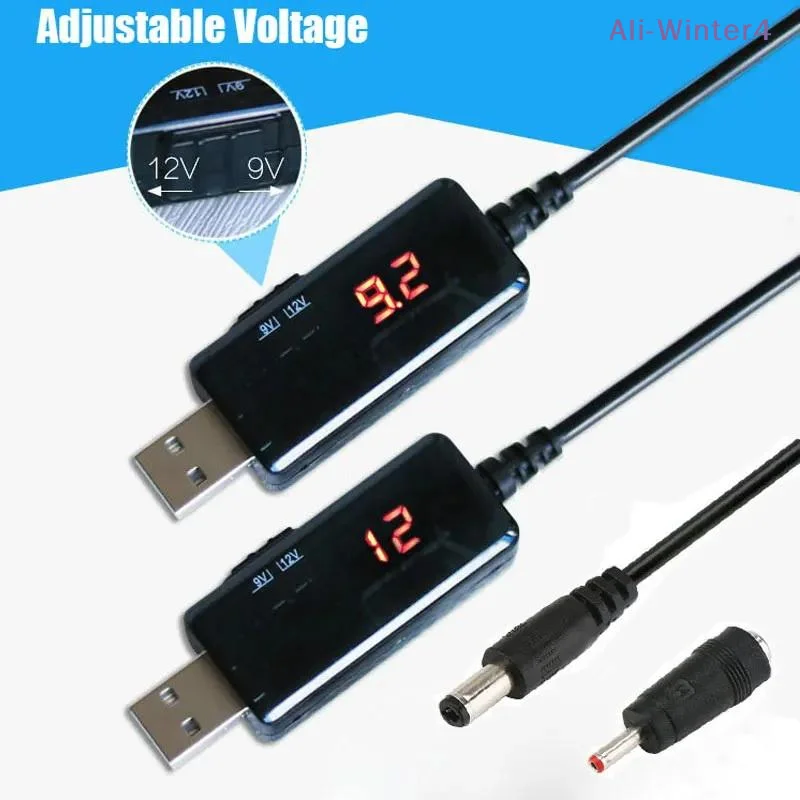 USB 부스트 컨버터 DC 5V  9V 12V USB 스텝업 컨버터 케이블 + 전원 공급 장치/충전기/전원 컨버터용 3.5x1.35mm 커넥터
