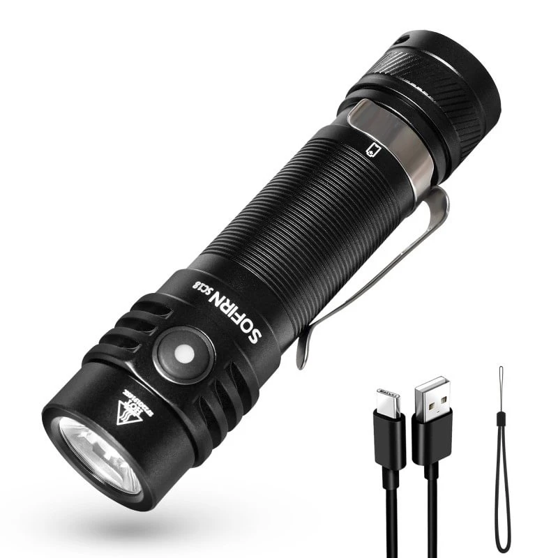 Sofirn Sc18 1800lm Edc Flashlight Usb C Rechargeable Sst40 Led 18650