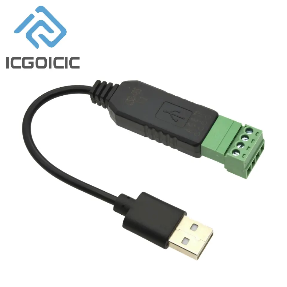 USB to RS485 Serial Port Converter Communication Module CH340 PLC Serial Port IO Module RS-485 Connector image 6