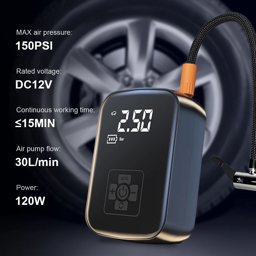 Bwrethay Tire Inflator Portable Air Compressor, 150 PSI Air