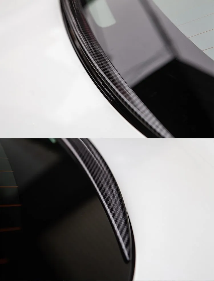 1 Pcs For Tesla Model 3 Car Spoiler ABS Trunk Rear Cover Trim Panel Hydrofoil TEY Model3 Exterior Modification Accessories car air vent cover
