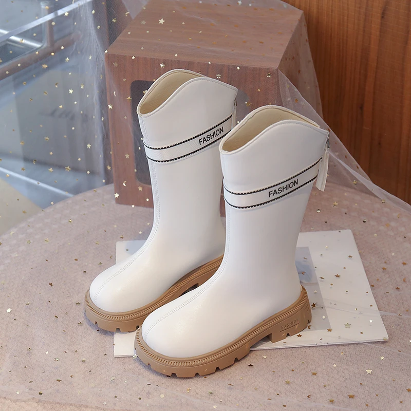 Girls Mid Calf Boots Soft Sole Breathable Autumn School Boots