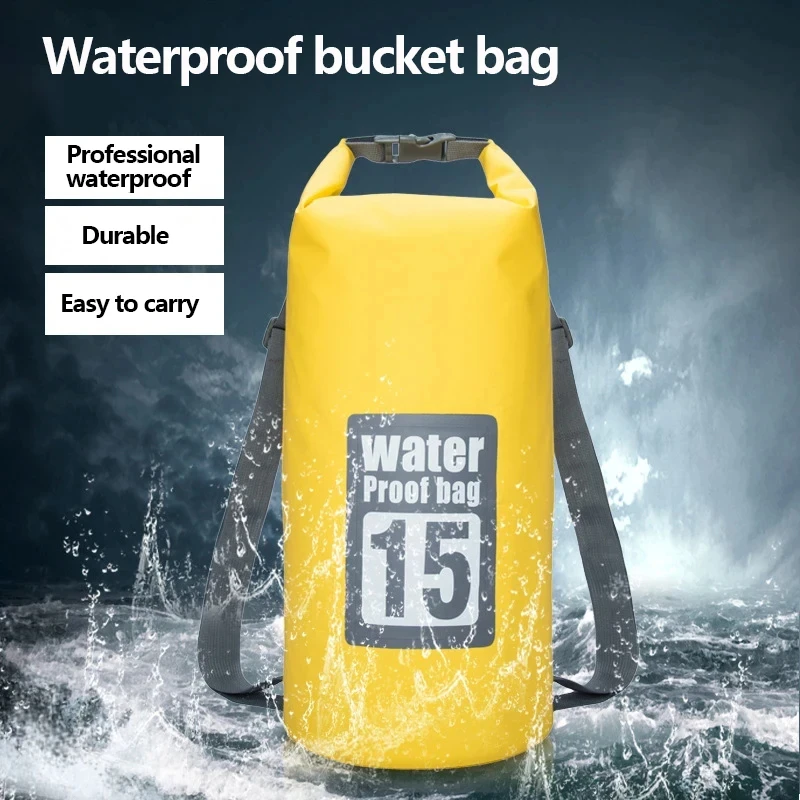 PVC Waterproof Dry Bag Double Shoulder Outdoor Sport Bag for Trekking Floating Sailing Canoing Boating Swimming Storage Backpack 3