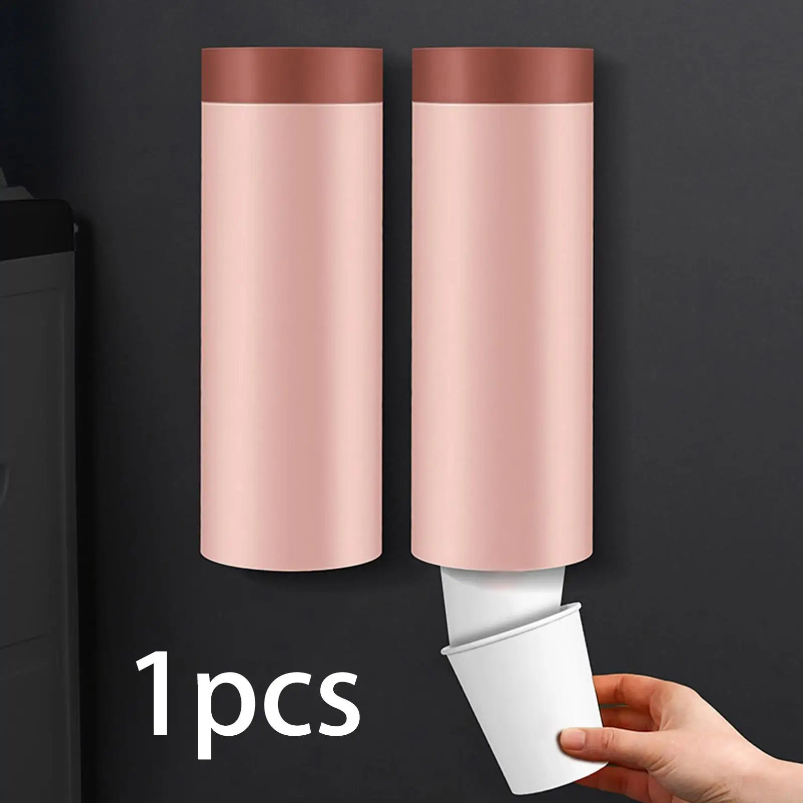 Cup Dispenser Wall Mounted Pull Type Reusable Water Dispenser Cup Holder for Party Office Hotel Restaurant Wall