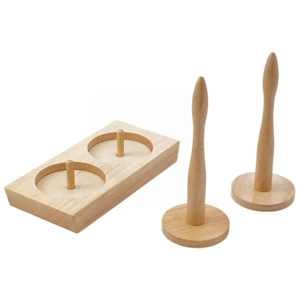 

Вращающийся держатель для шпули из Букового дерева, деревянный диспенсер для пряжи, эффективность для вязания, улучшение шитья нитками, Катушка W N2R8