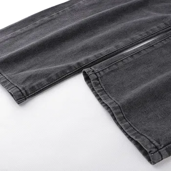 بنطلون جينز رجالي واسع الساق موضة 2022 فضفاض وكبير الحجم من قماش الدنيم الهيب هوب ملابس الشارع اليابانية بنطلون جينز للرجال 5