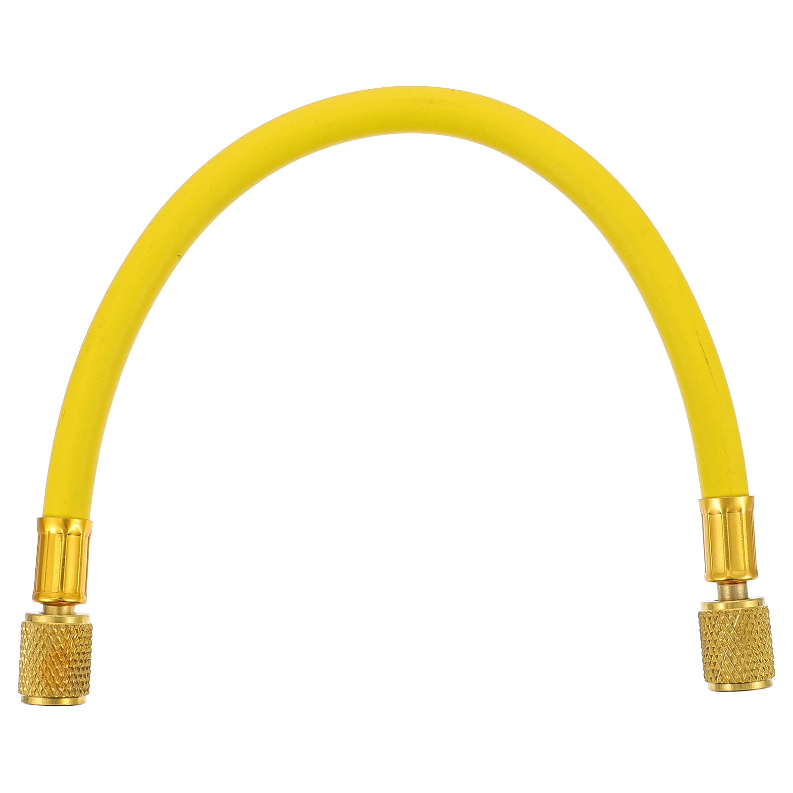 

25cm AC U Charge Hose with Gauge Car Refrigerant Auto Air Conditioner Charging Hose Tube ( Yellow )