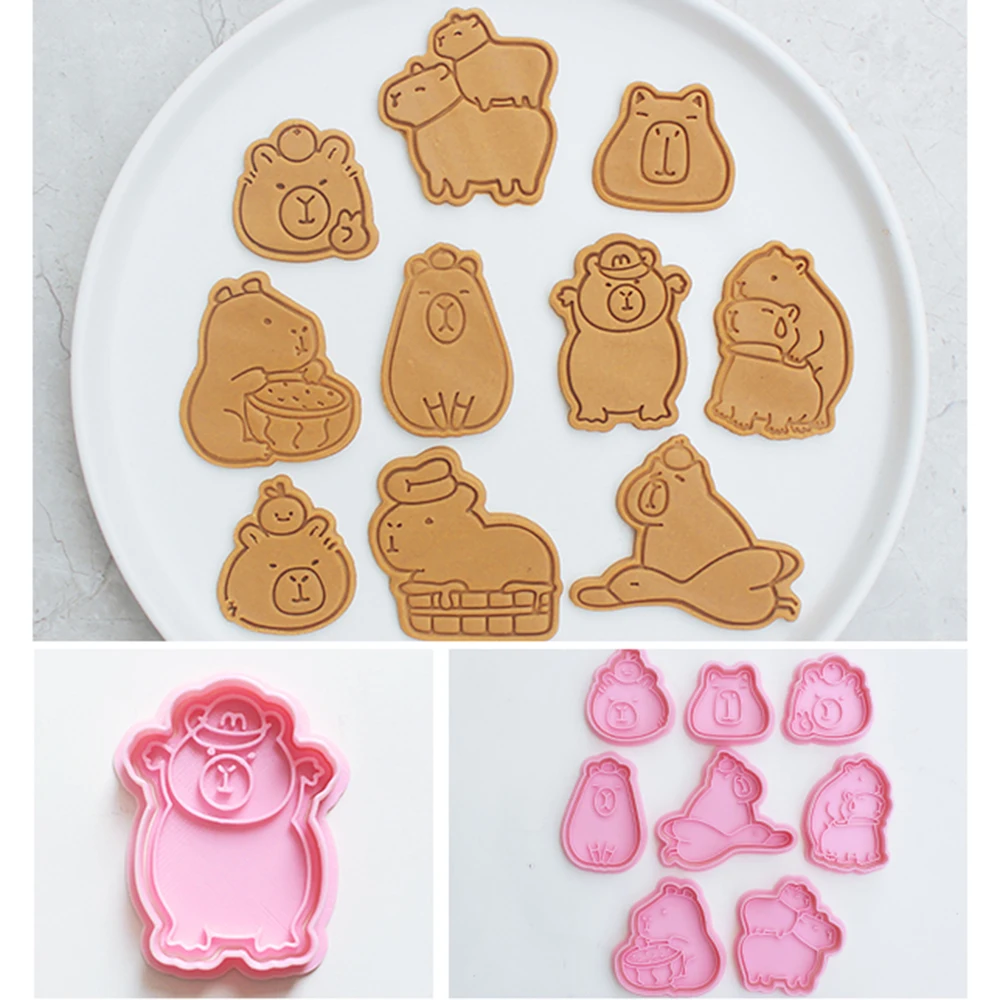 Cartoon Capibala Cookie Mold 3D Stereoscopic Pressing Cookie Baking Tools