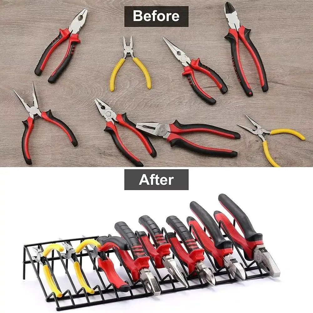 Pliers Storage Rack Creative 15 Slots Simple Iron Pliers Tools Organizer Wear-resistant Multi-use Holder