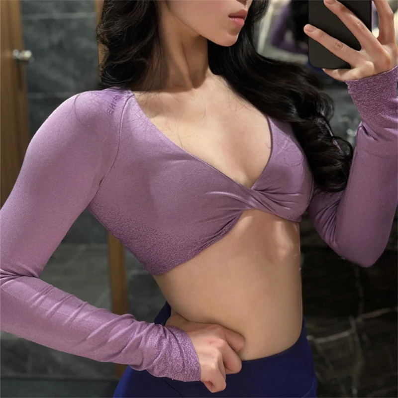Lgnite Crop Top Women Short Sleeve Yoga Top Shirts Light Weight Gym Crop Seamless Sports Shirt Ribbed Fit