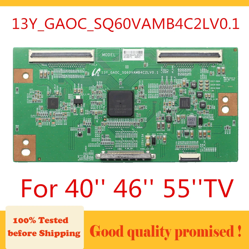 Tcon 보드 TV 회로 로직 보드, 정품 TV 부품, 13Y_GAOC_SQ60VAMB4C2LV0.1, 40 인치, 46 인치, 55 인치, 40 인치, 46 인치, 55 인치, 무료 배송 