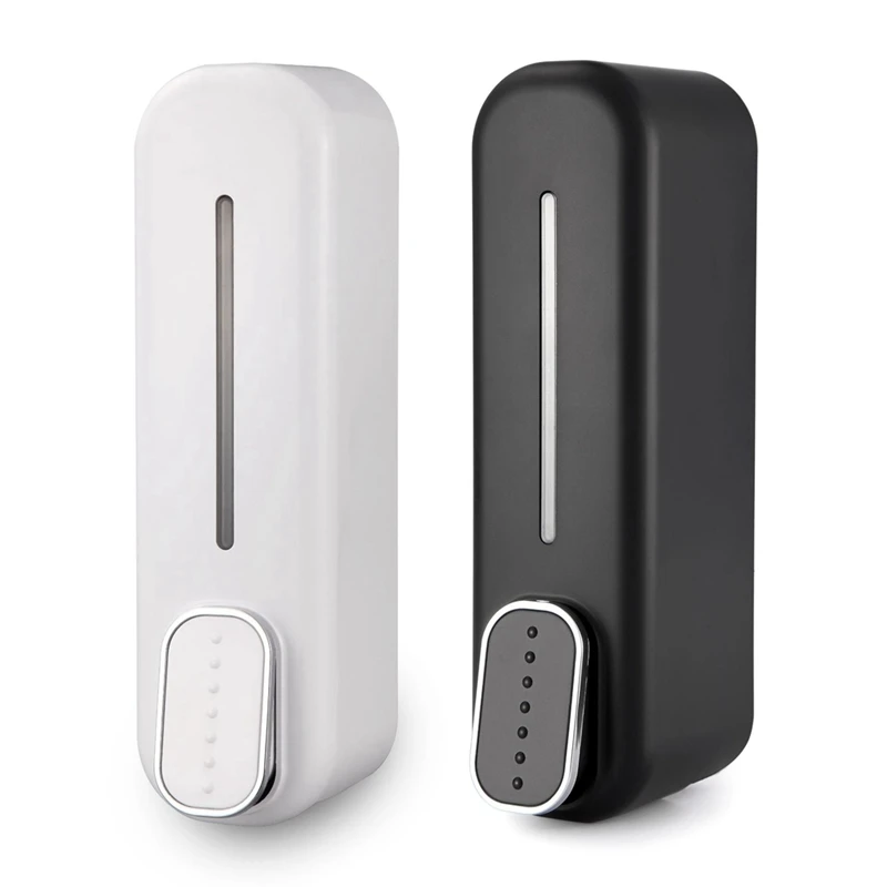 300ML Soap Dispenser Wall Mounted Manual Soap Dispenser Hand Gel Dispenser ABS Easy Install For Bathroom Offices Restaurants