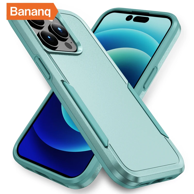 Bananq Custodia per telefono con ricarica wireless per iPhone 15 14 13 Mini 12 11 Pro Max 8 7 6 Plus X XS XR SE2 SE3 Armatura antiurto_voghion.com