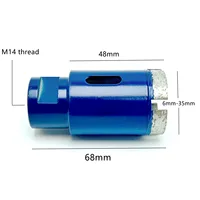 Foret à noyau fritté M14 6mm-35mm, foret professionnel pour scie cloche en diamant, outil pour carrelage, maçonnerie, granit, marbre, perçage du béton 3