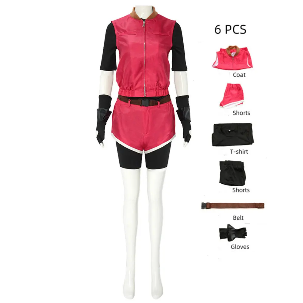 Remake claire redfield cosplay traje jaqueta outfit adulto