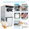 18~22L/H Soft Ice Cream Making Machine With Mixer Floor Standing 3 Flavors Fruit Flavor Soft Serve Machine 3