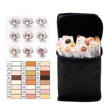 

2022 Art Markers Pen Skin Color Marker Tones Set Art Markers Pen Artist Dual Headed Alcohol Based Manga Brush Pen For Coloring