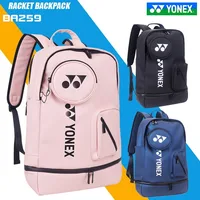 YONEX High Quality PU Badminton Racket Sports Backpack Tennis Racket Shoulder Bag With Independent Shoe Layer Auxiliary Pocket 1