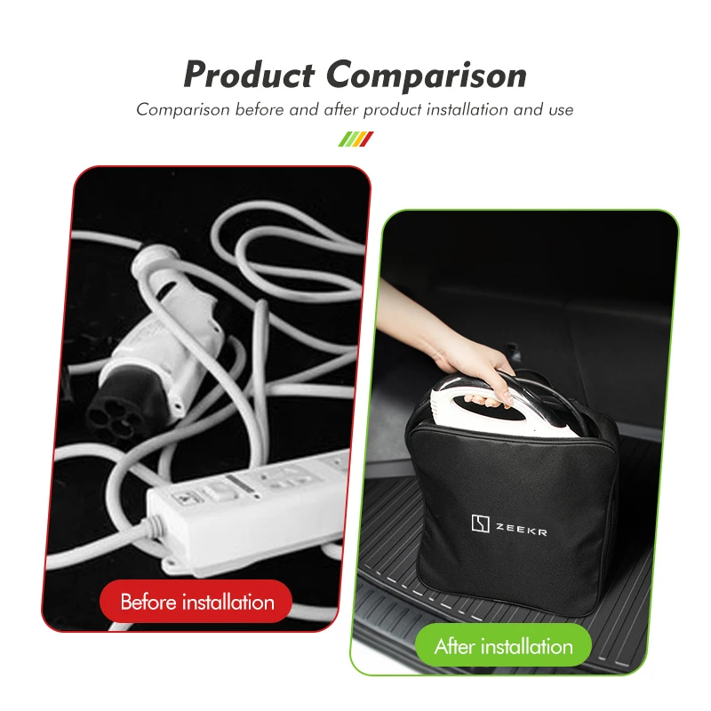 Waterproof Car Logo Charging Cable Organizer Bag